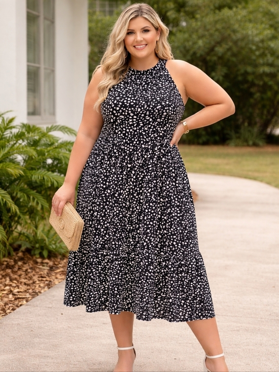 Chic Soul Dresses & Skirts - 😎Chic Soul Black and White Midi Dress